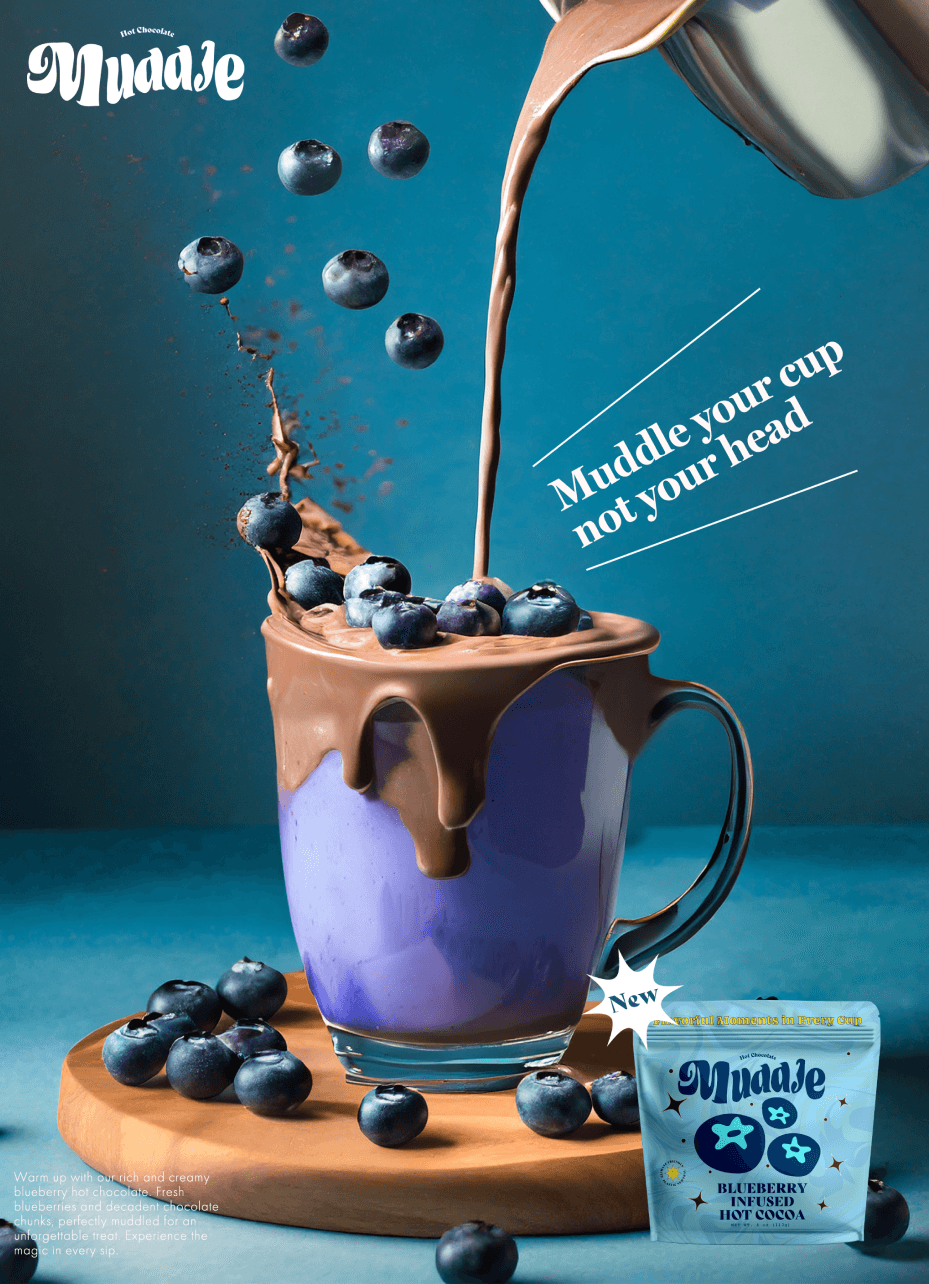 Muddle blueberry poster