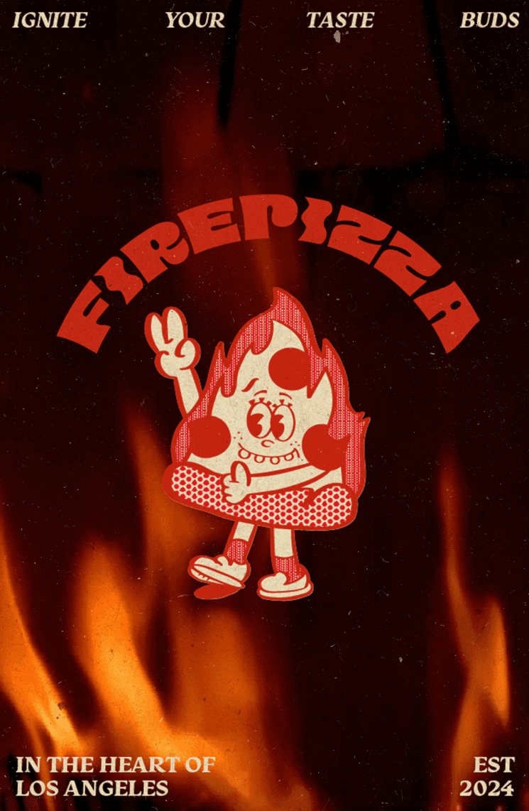 Fire Pizza Poster